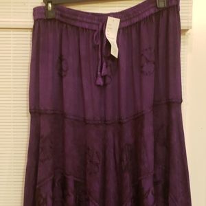 Purple long skirt